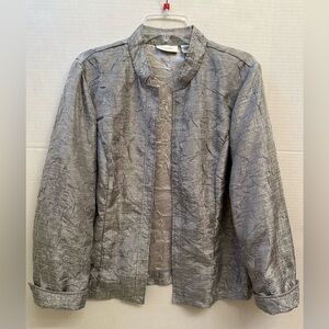 Chico’s Metallic Crinkle Jacket Size 2